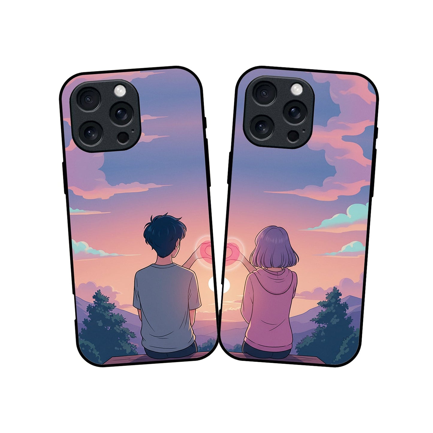 Printed Glass Case for Couples - CP04