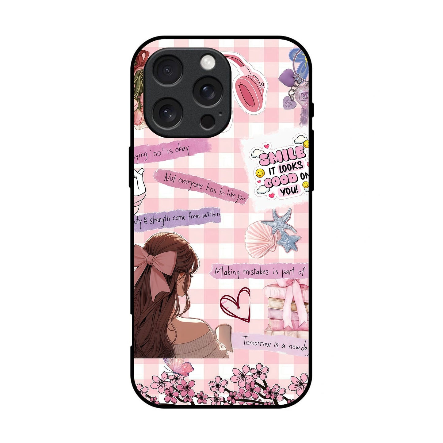 Cute Printed Glass Case for iPhone - CT09