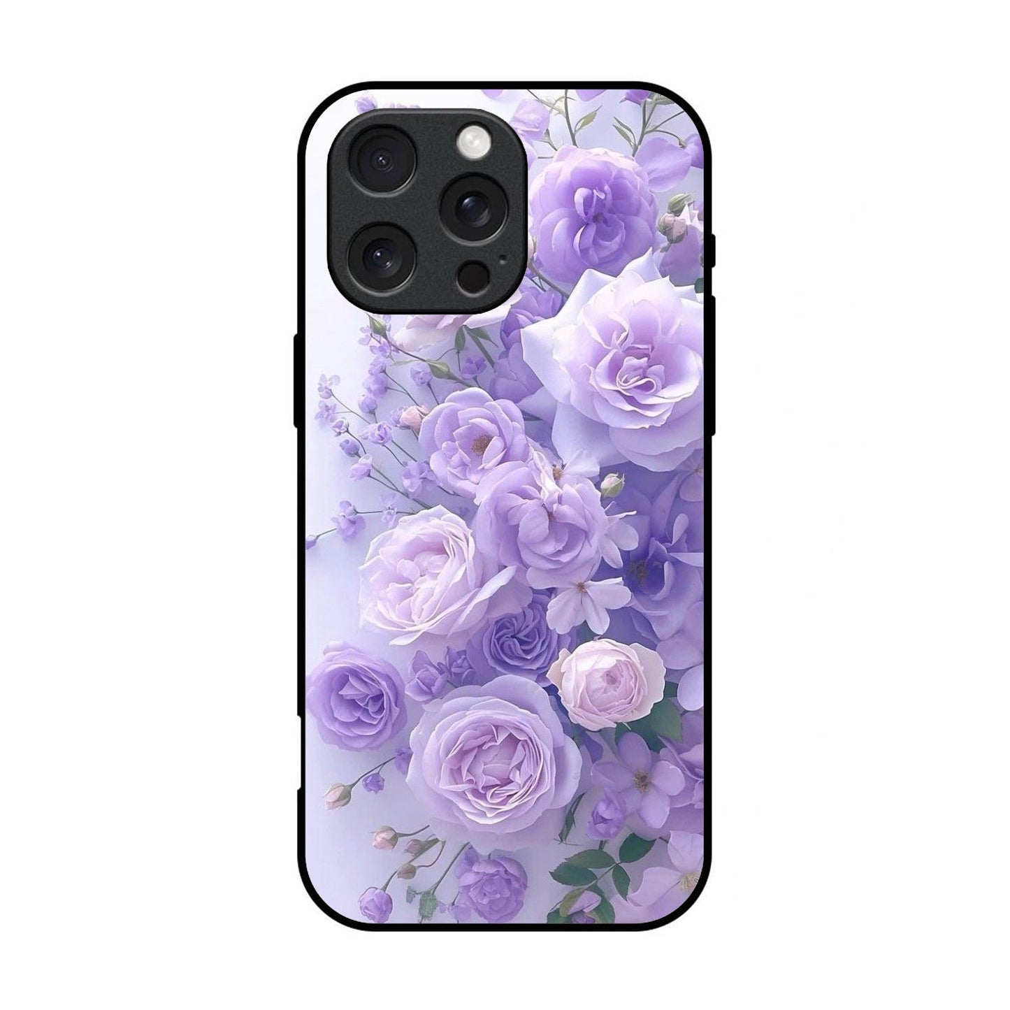 Floral Printed Glass Case for iPhone - FL05