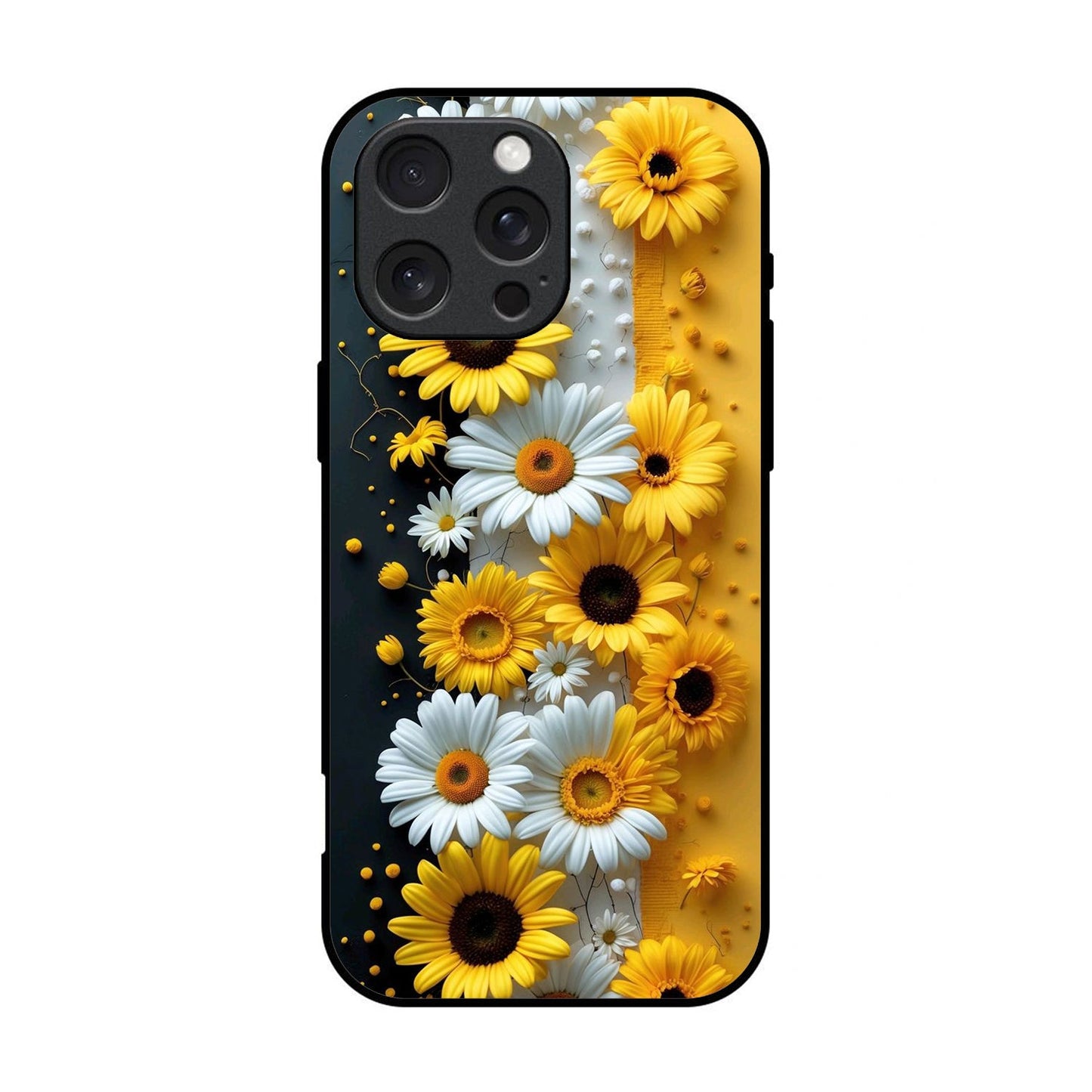 Floral Printed Glass Case for iPhone - FL09
