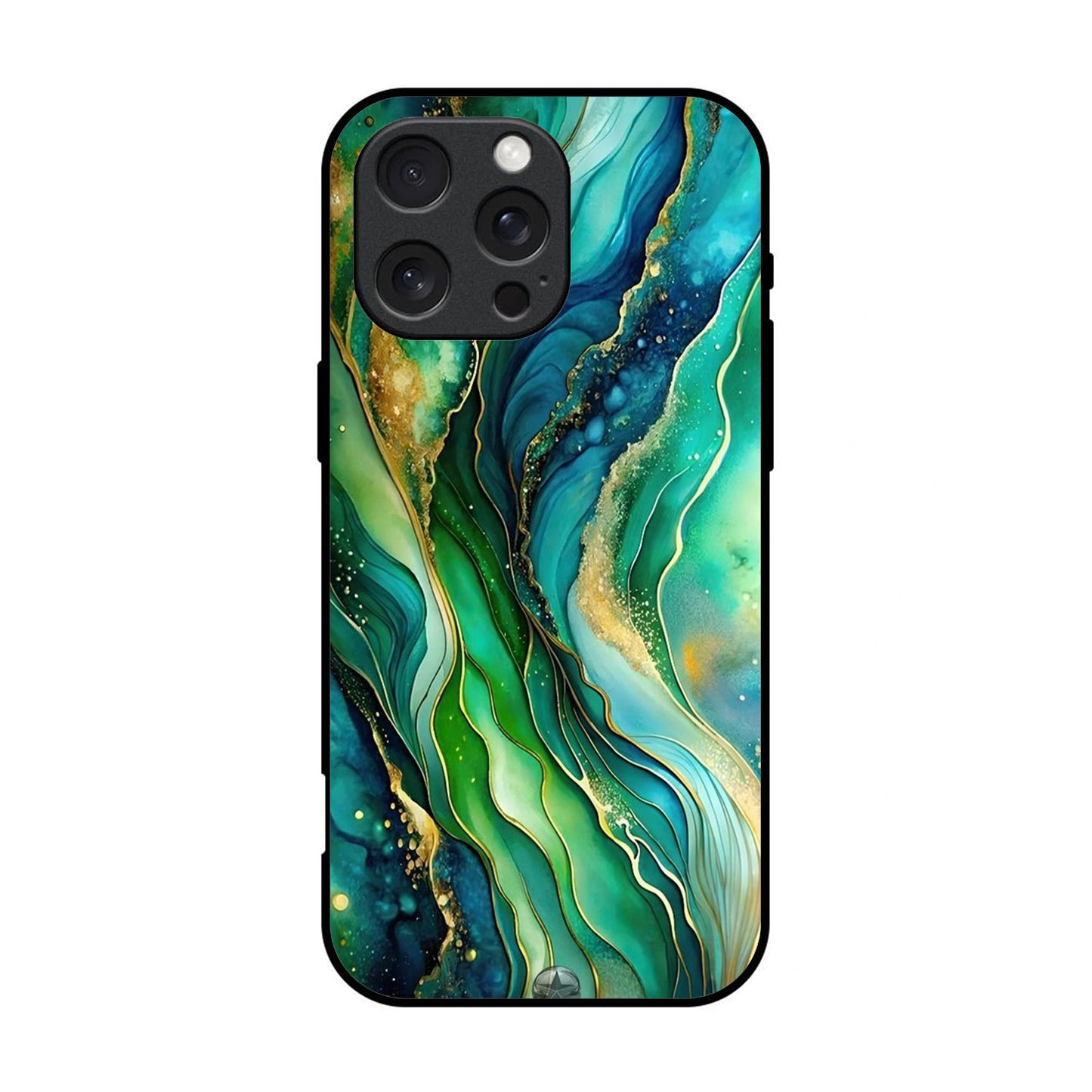 Marble Printed Glass Case for iPhone - MB02