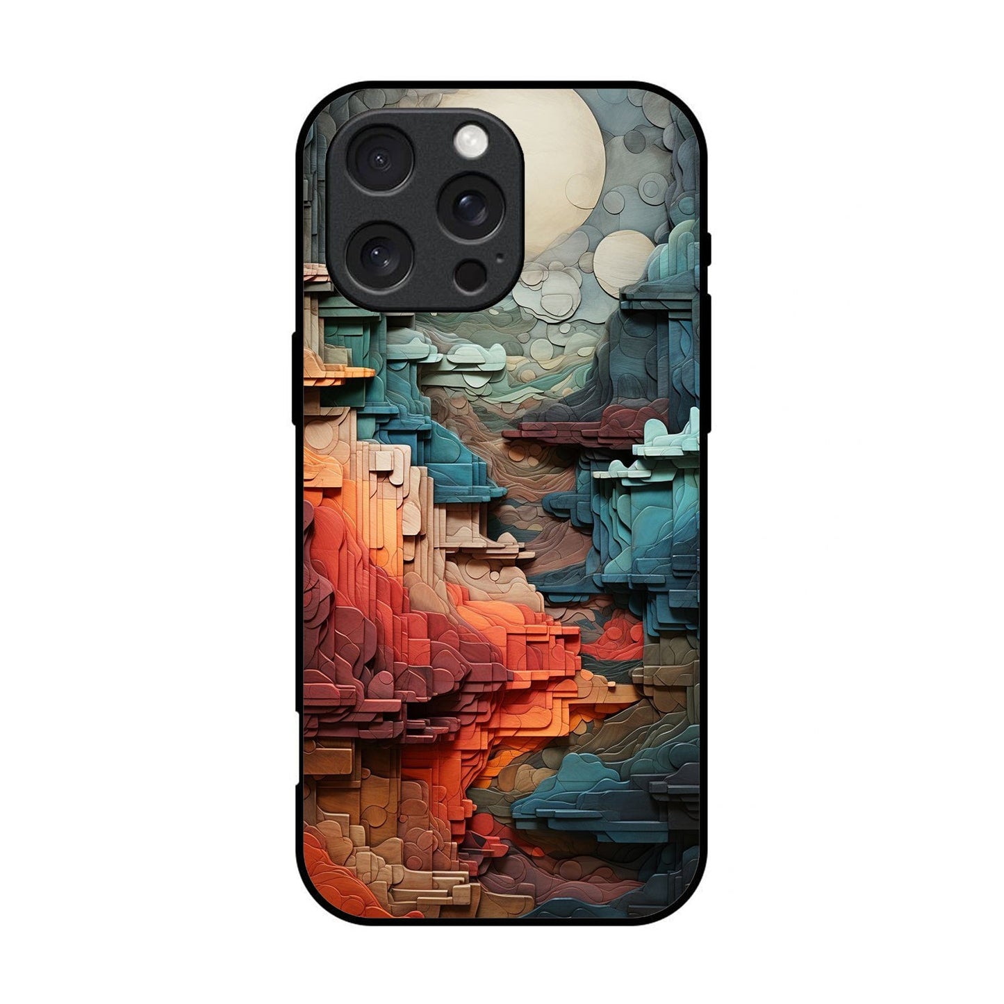 Aesthetic Printed Glass Case for iPhone & Android - AT07