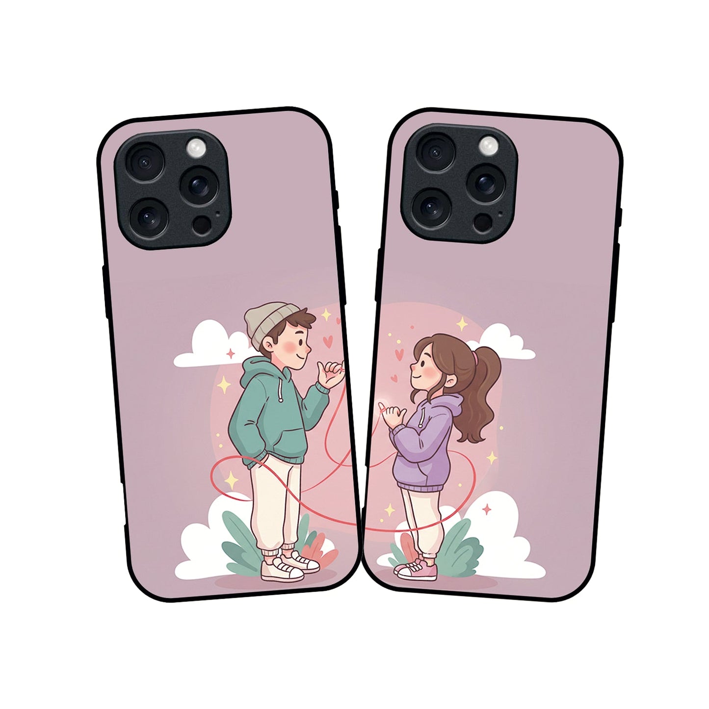 Printed Glass Case for Couples - CP03