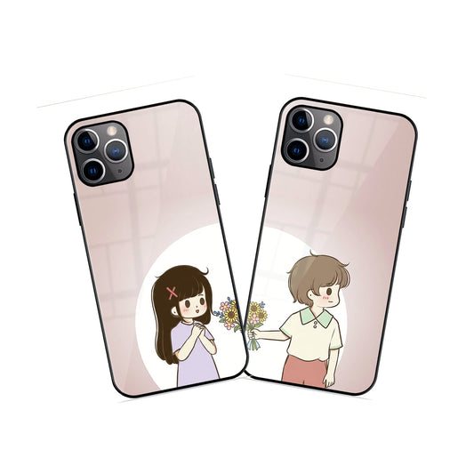 Printed Glass Case for Couples - CP05