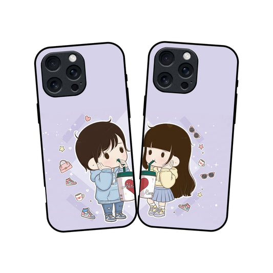 Printed Glass Case for Couples - CP20