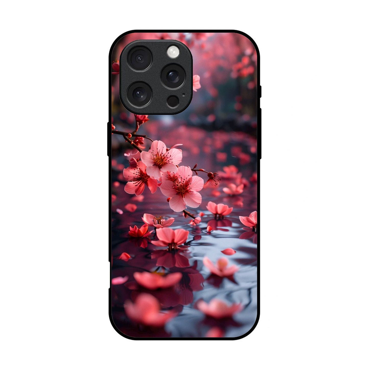 Floral Printed Glass Case for iPhone - FL11