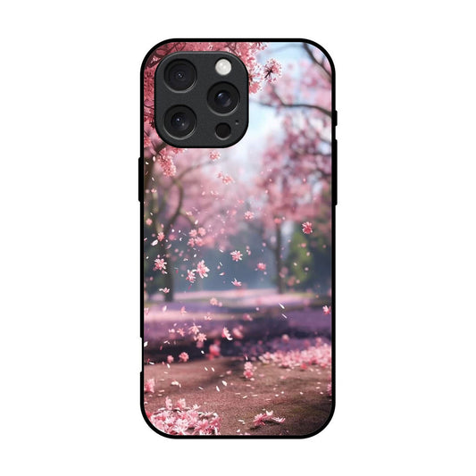Floral Printed Glass Case for iPhone - FL15