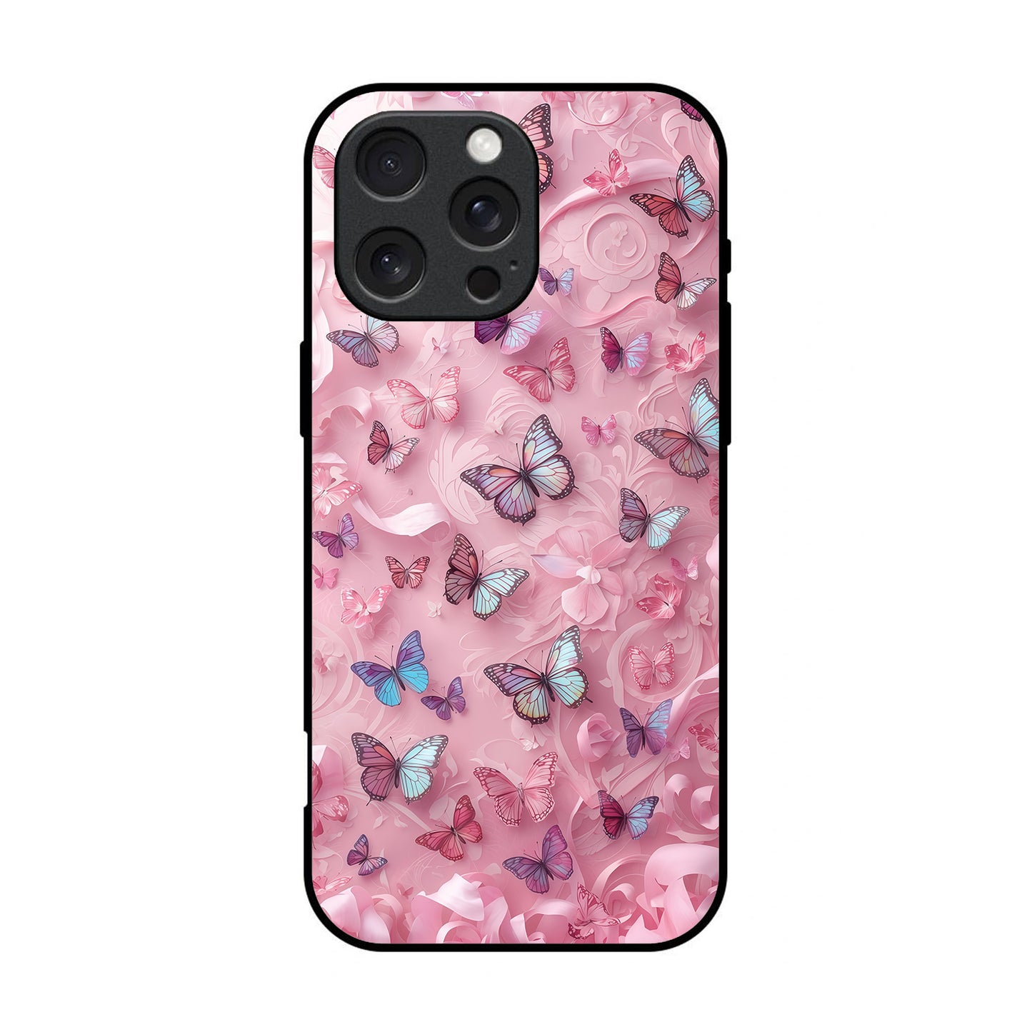 Floral Printed Glass Case for iPhone - FL16