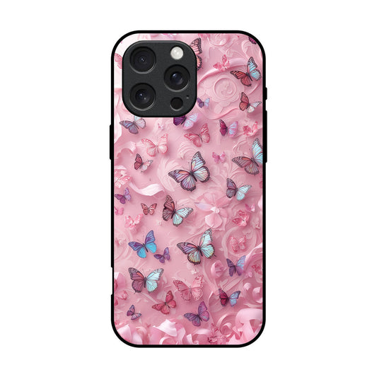 Floral Printed Glass Case for iPhone - FL16