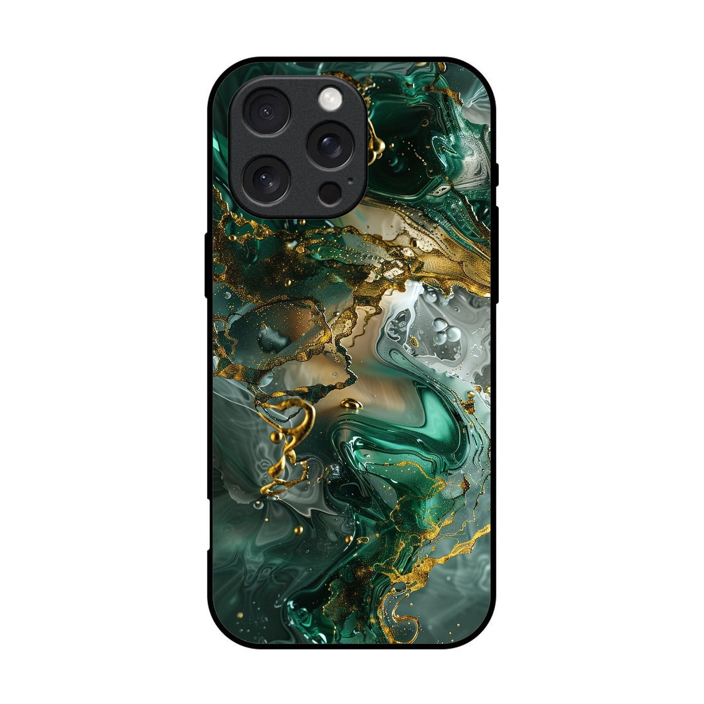 Marble Printed Glass Case for iPhone - MB04