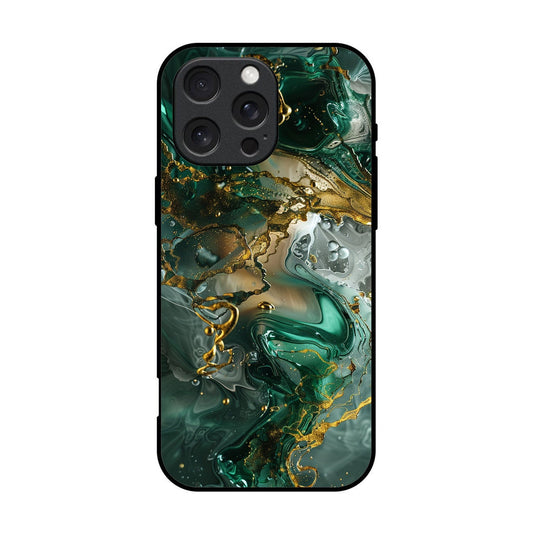 Marble Printed Glass Case for iPhone - MB04