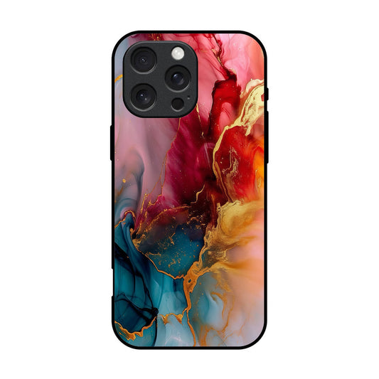 Marble Printed Glass Case for iPhone - MB15